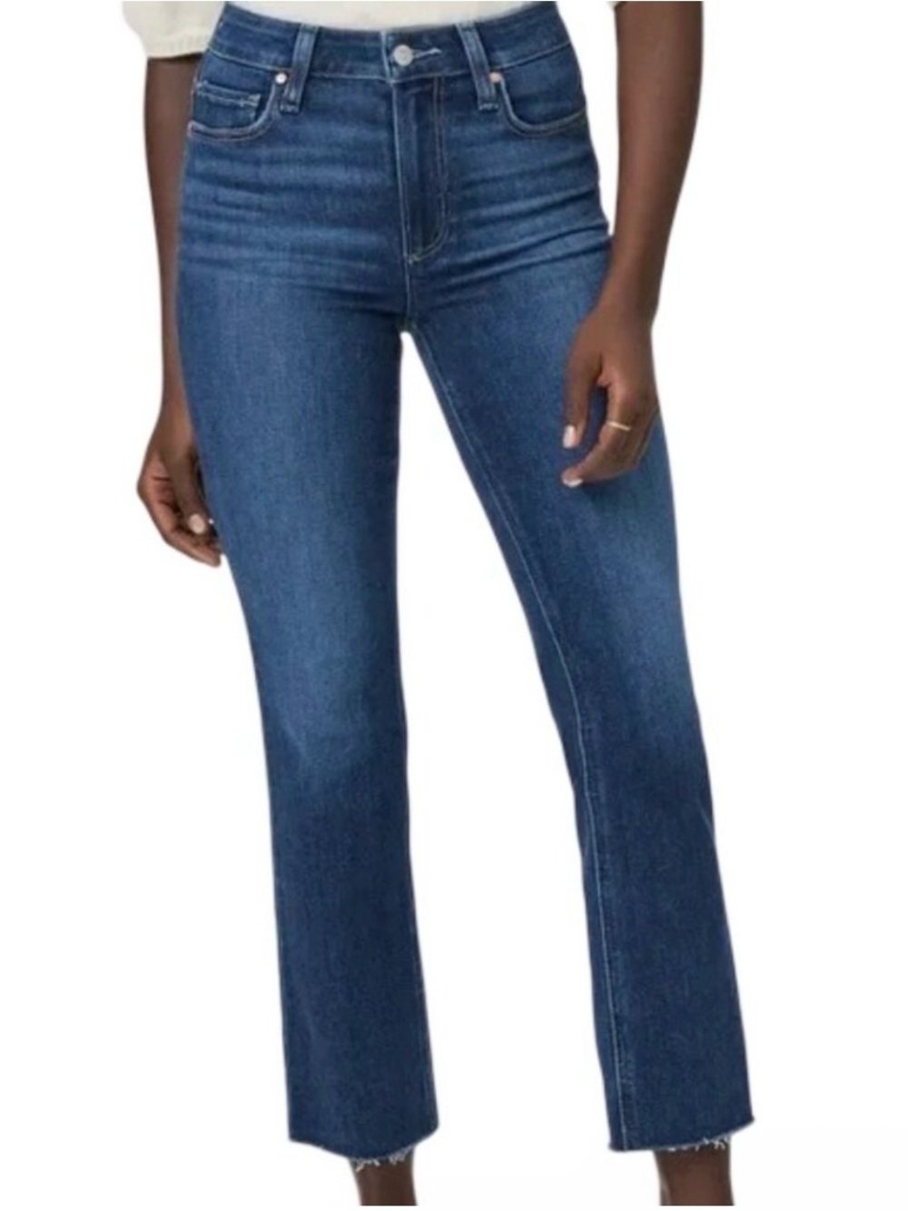 Paige Cindy High-Rise Straight Leg crop Women's Jeans - Size 29 wash Devoted
